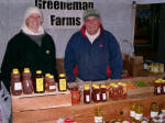 We bought orange blossom honey in a cute bear bottle and a jar of delicious pickles from Marty Levins and Jerry Greene happily running the very delightful Greeneman Farms booth (www.greenemanfarms.com).
